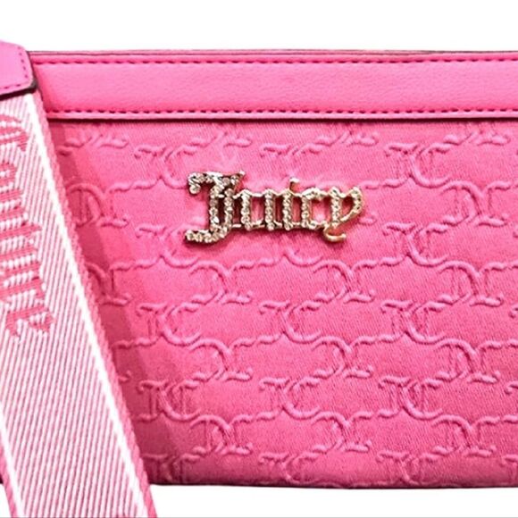 Juicy Couture Blank Canvas Triangular Frame Pouch- Pink - Picture 2 of 9